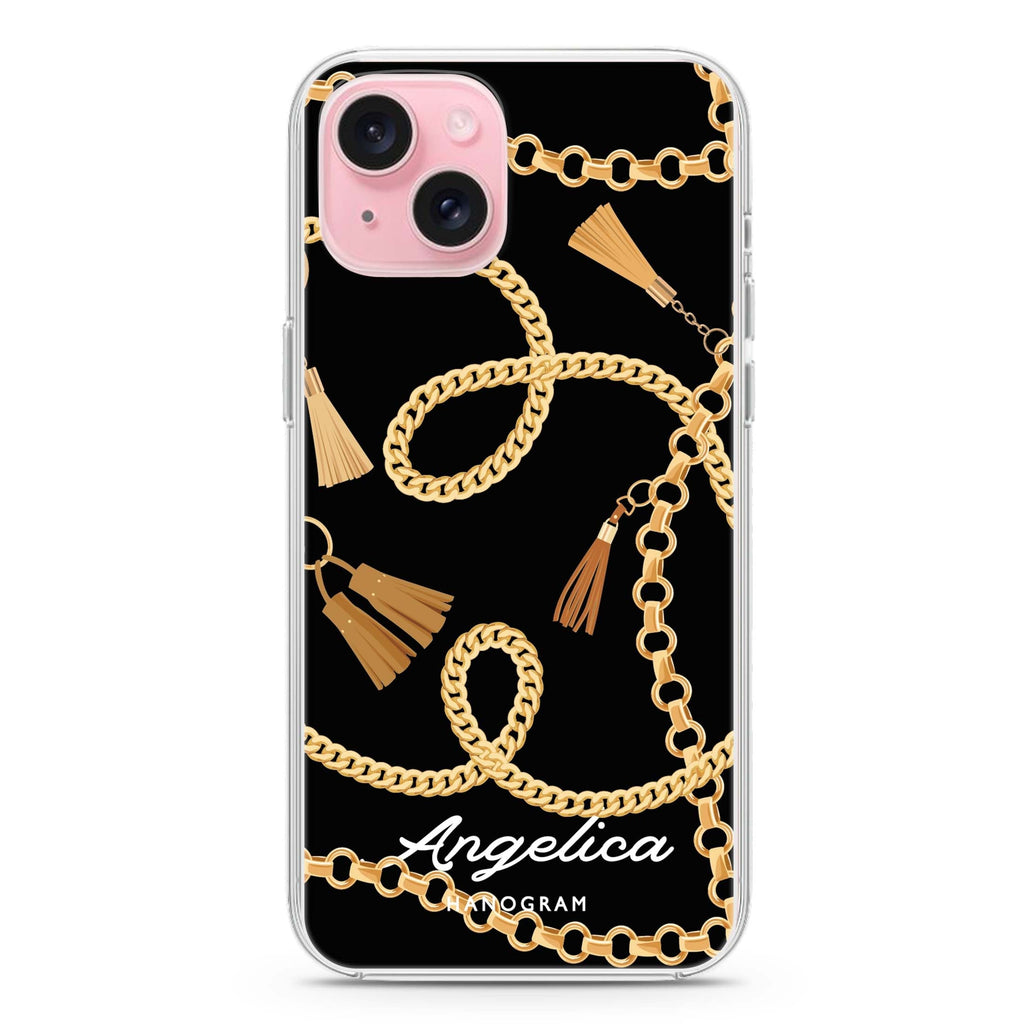 Belt and Chain I iPhone 15 plus Ultra Clear Case