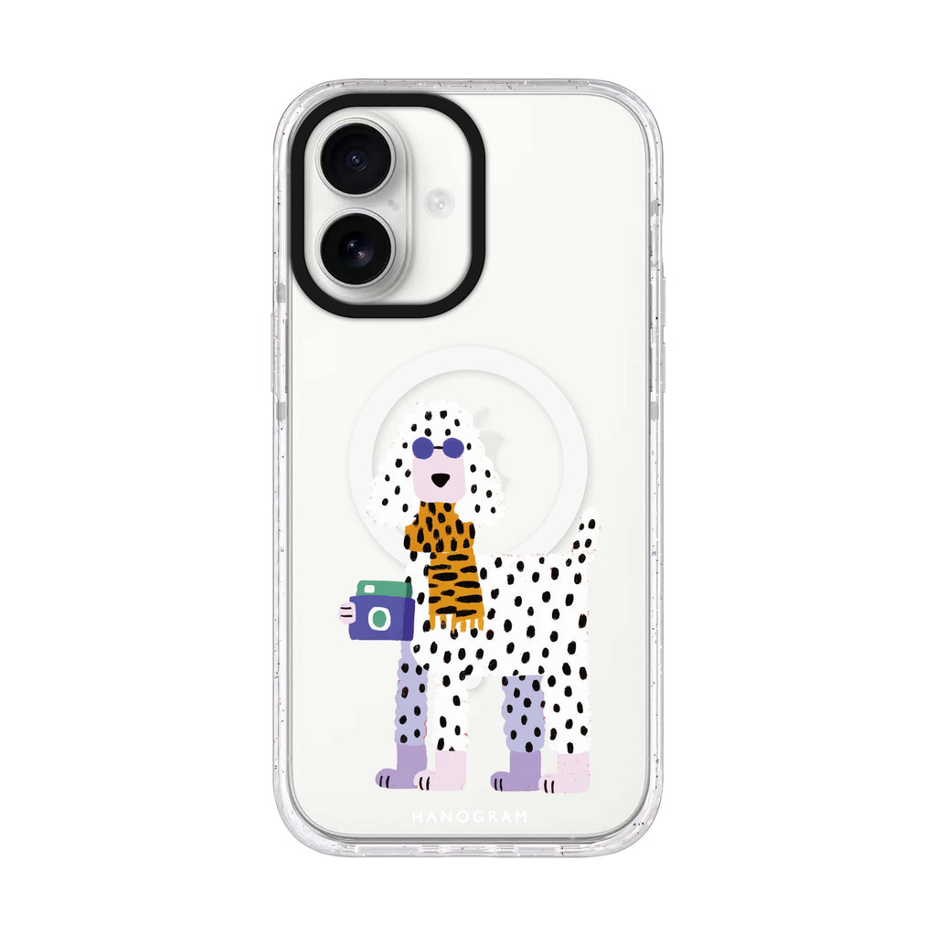 Shutter Pup iPhone 17 ultra clear MagSafe case, front product view