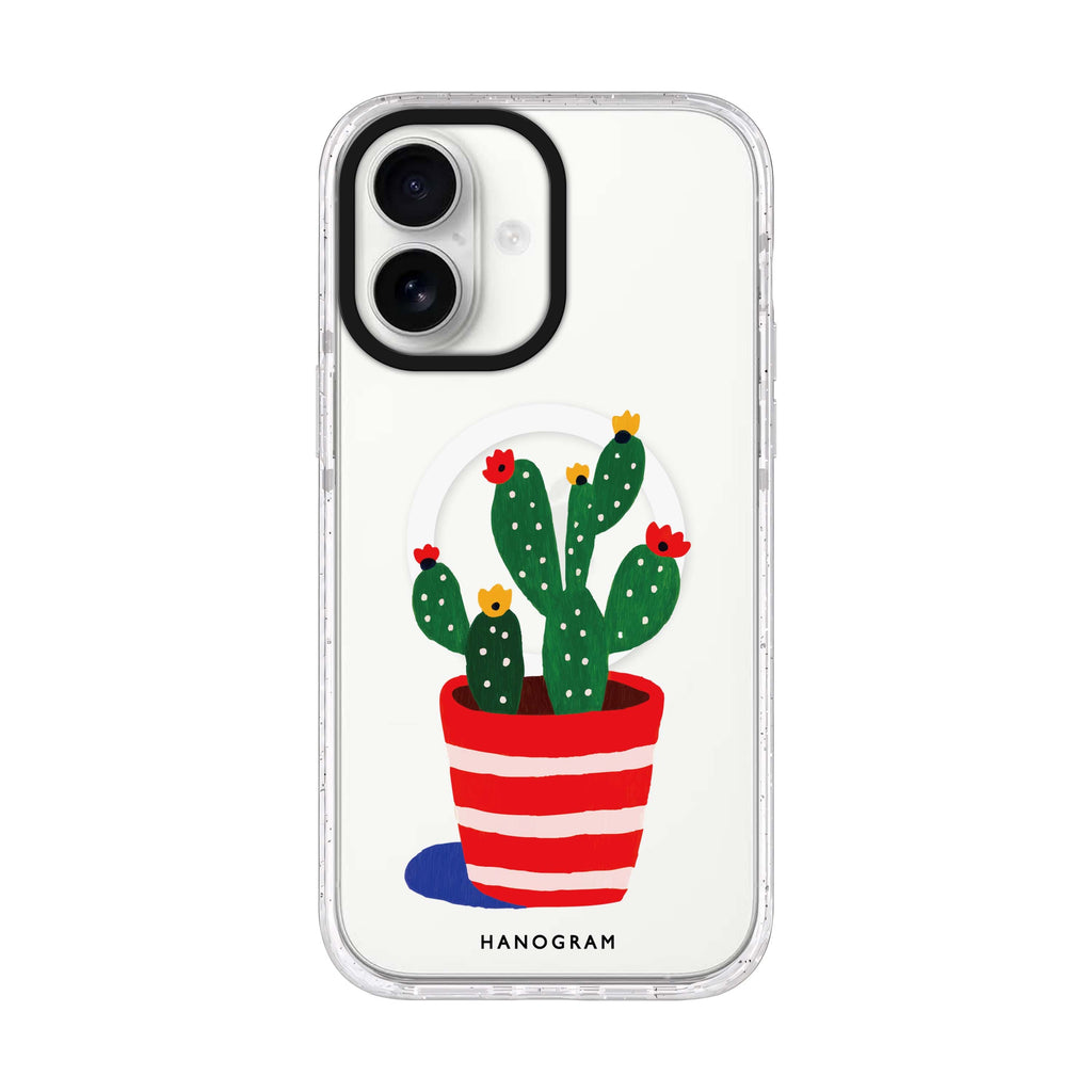 Spiky Friend iPhone 17 ultra clear MagSafe case, front product view