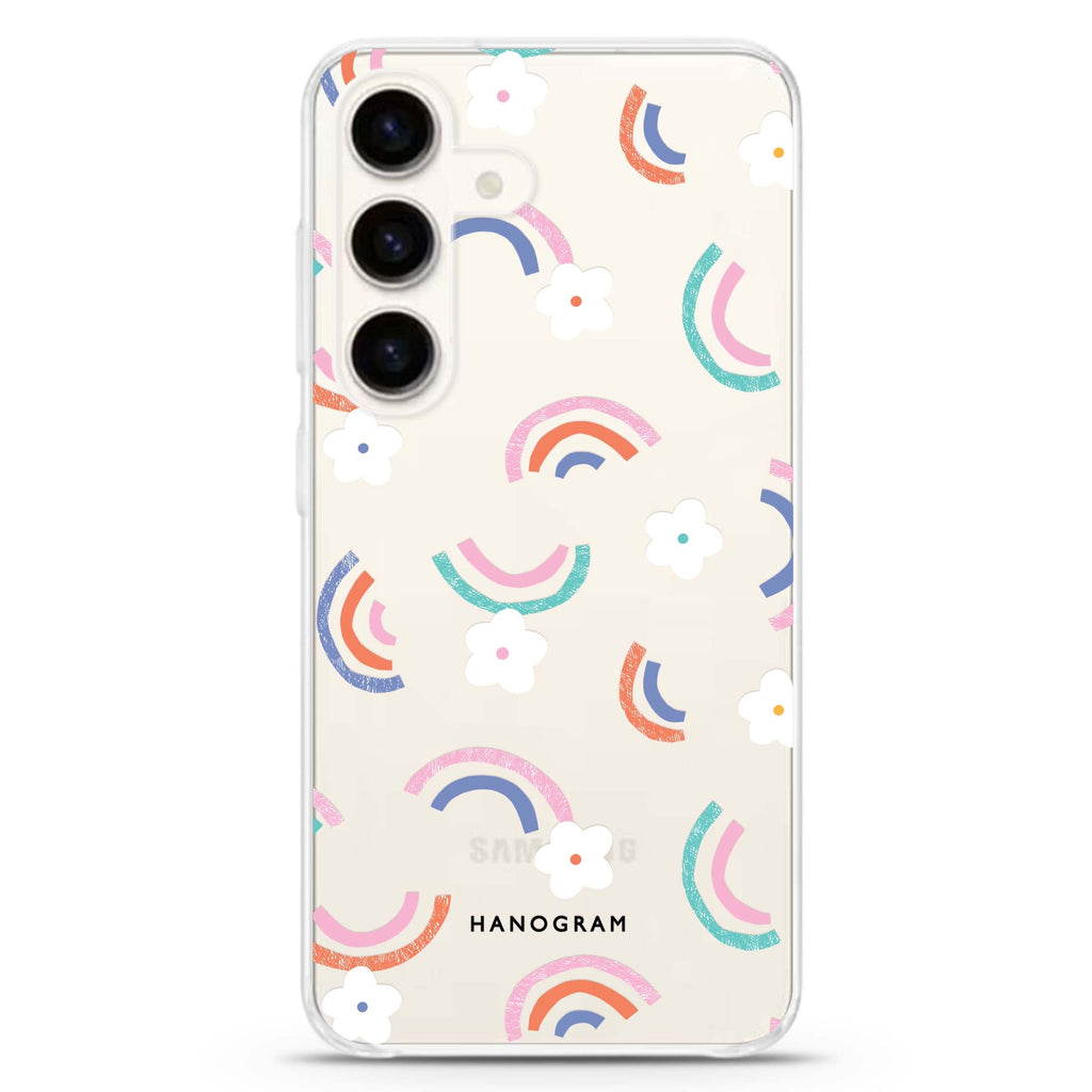 Rainbow Floral Samsung Galaxy Ultra Clear Case