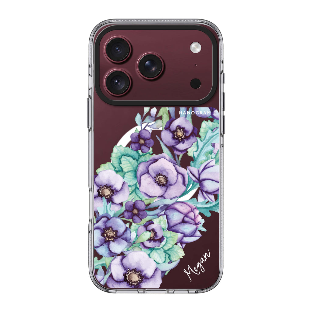 Purple Floral II Ultra Clear Case