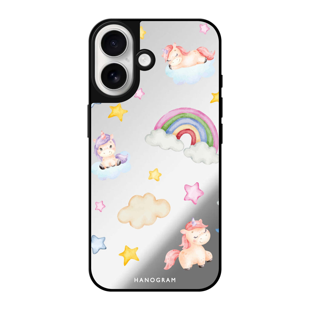 Reflective iPhone 16 Mirror Case –Magic Mane Marvels Design