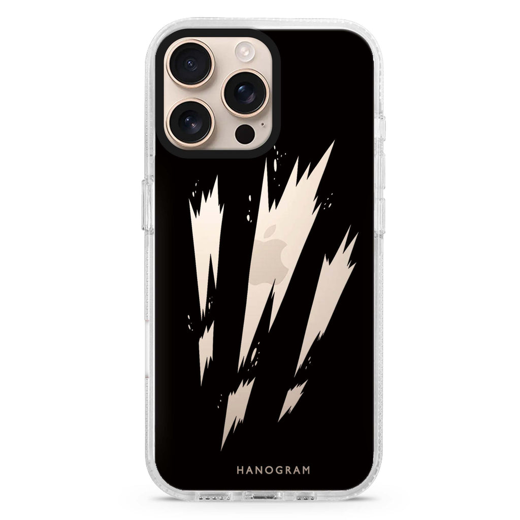 White Voltage iPhone 16 Pro Max Ultra Clear Case - front view