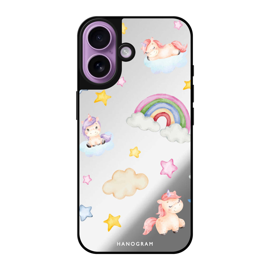 Reflective iPhone 16 Mirror Case –Magic Mane Marvels Design