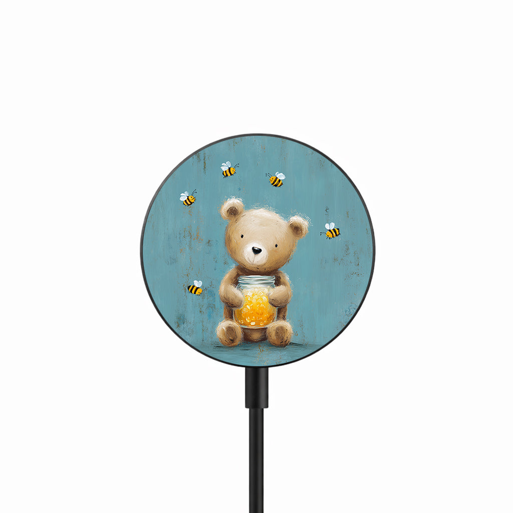Honey Bear Friends 25W Qi2.2 magnetic wireless charger front view