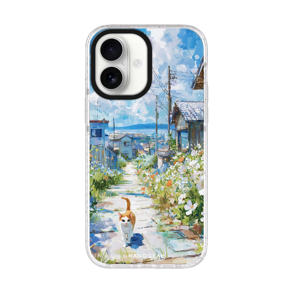 Flowers by the Path iPhone 17 ultra clear MagSafe case, front product view