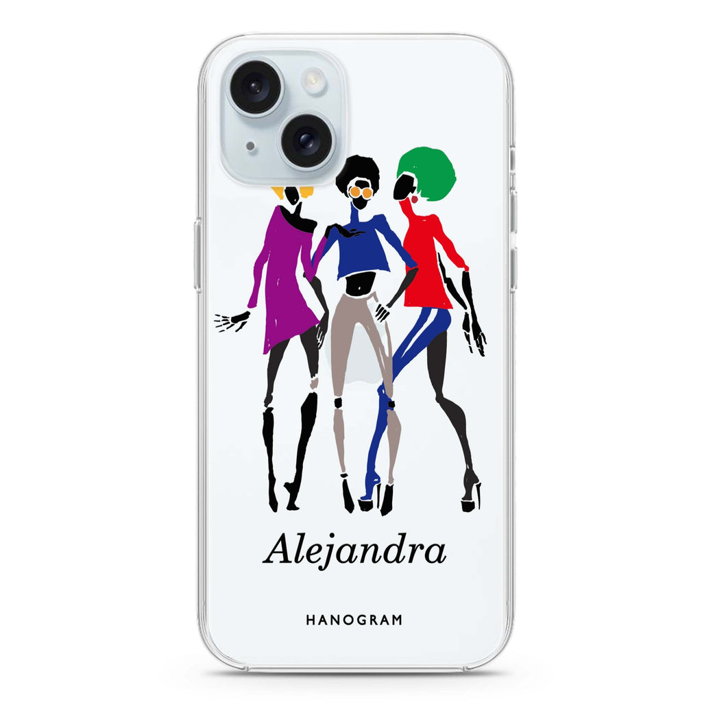Artistic Girls iPhone 15 plus Ultra Clear Case