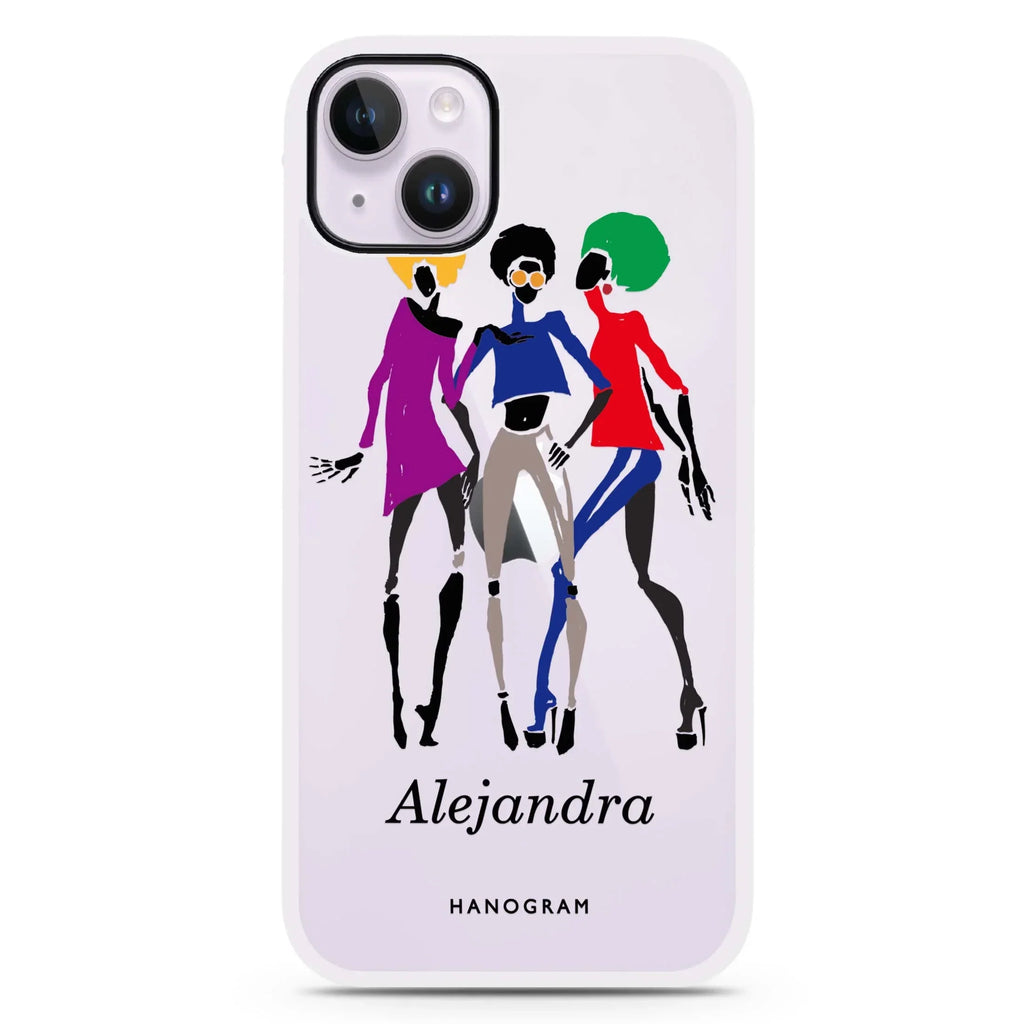 Artistic Girls iPhone 15 Plus Impact Guard Bumper Case