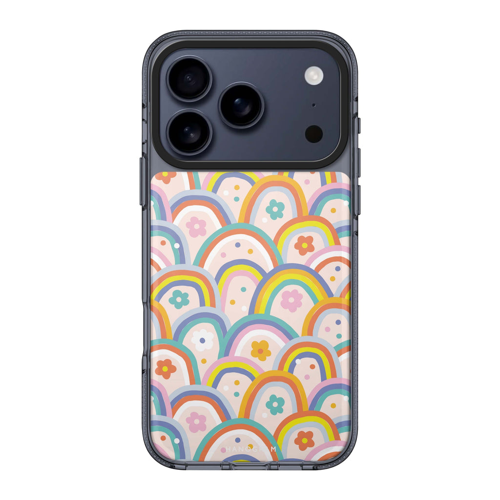 Colourful Rainbow Floral multicolor flower floral bright iPhone 17 Pro Max ultra clear case