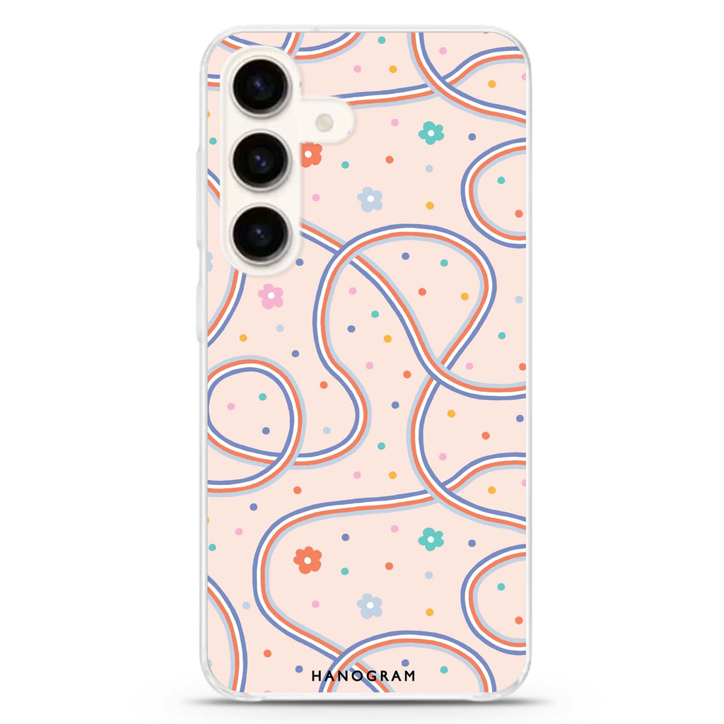 Floral & Line Samsung Galaxy Ultra Clear Case