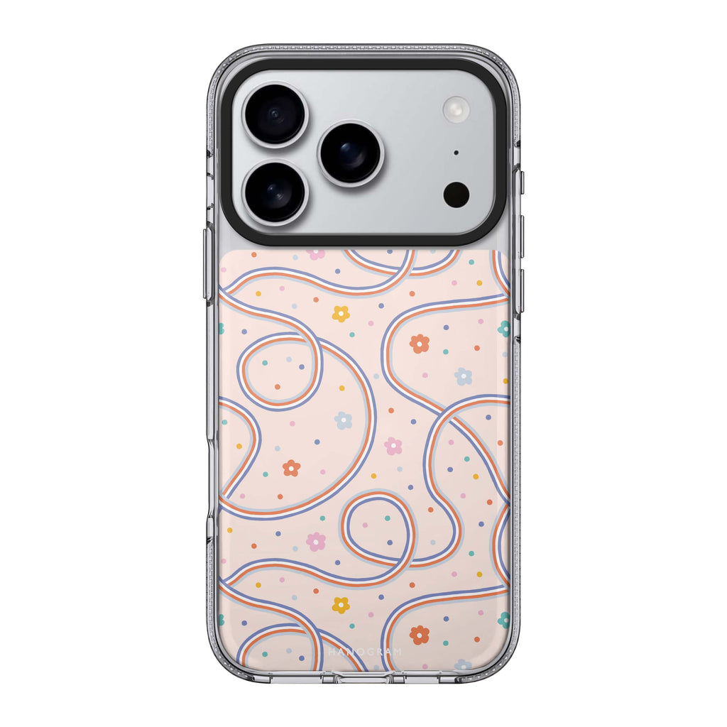 Floral & Line flower floral spring iPhone 17 Pro Max ultra clear case