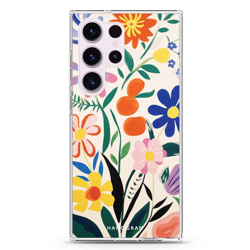Petal Palette Samsung Galaxy S26/S25/S24/S23/S22 Ultra ultra clear case, transparent design, main view