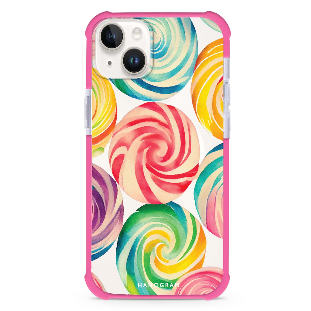 Abstract Candy iPhone 15 Plus MagSafe Compatible Ultra Shockproof Case