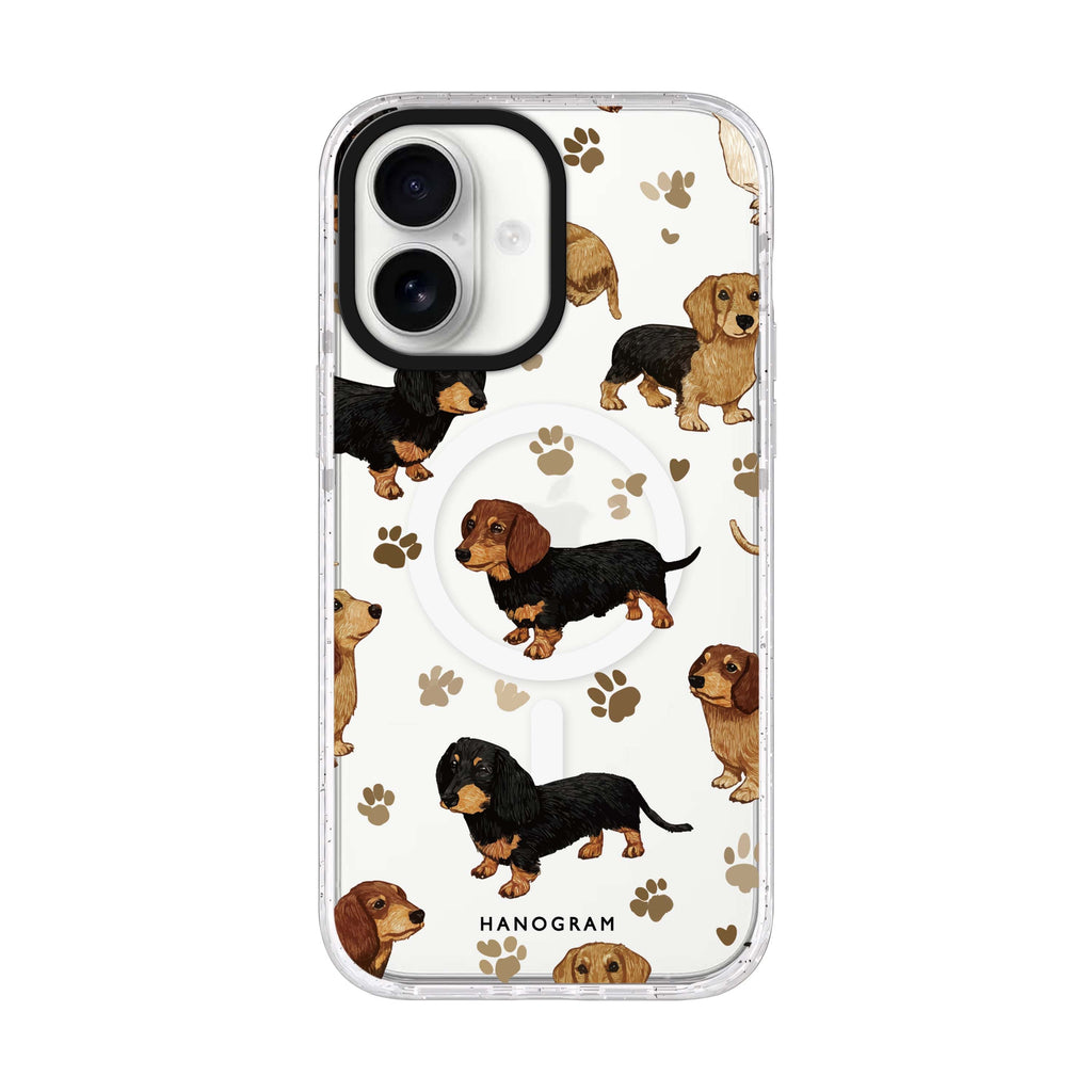 Pawprints of Love iPhone 17 ultra clear MagSafe case, front product view