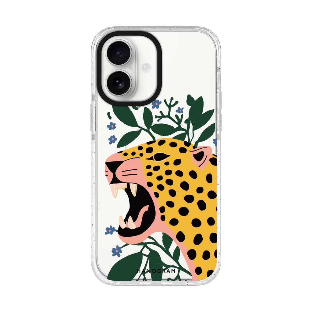 Checkmate Leopard iPhone 17 ultra clear MagSafe case, front product view