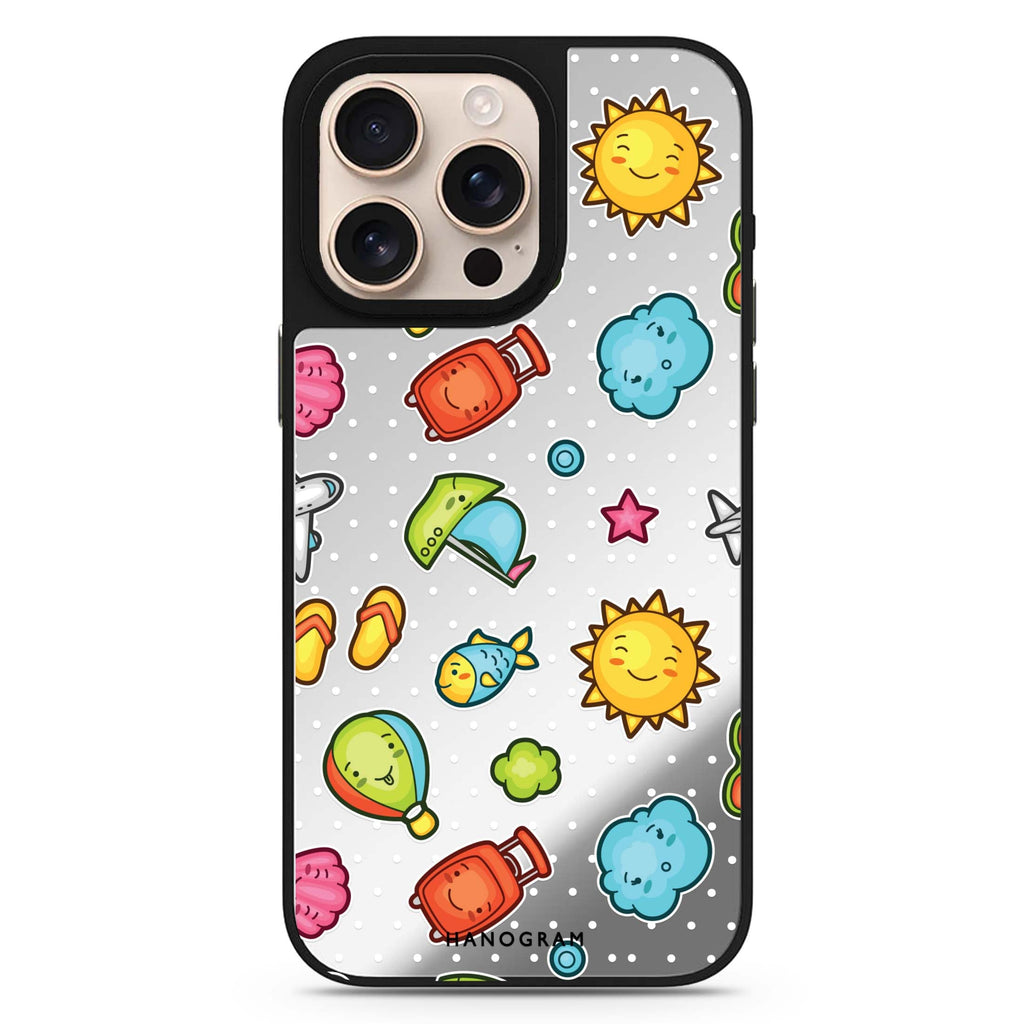 Animagic Adorables celestial design iPhone 16/15/14 Pro Max & Pro mirror case