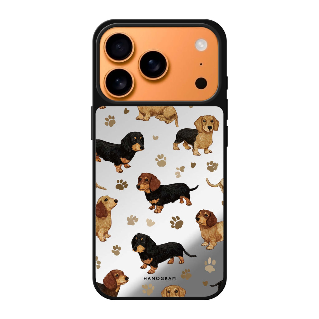 Pawprints of Love valentines heart romantic iPhone 17 Pro Max mirror case