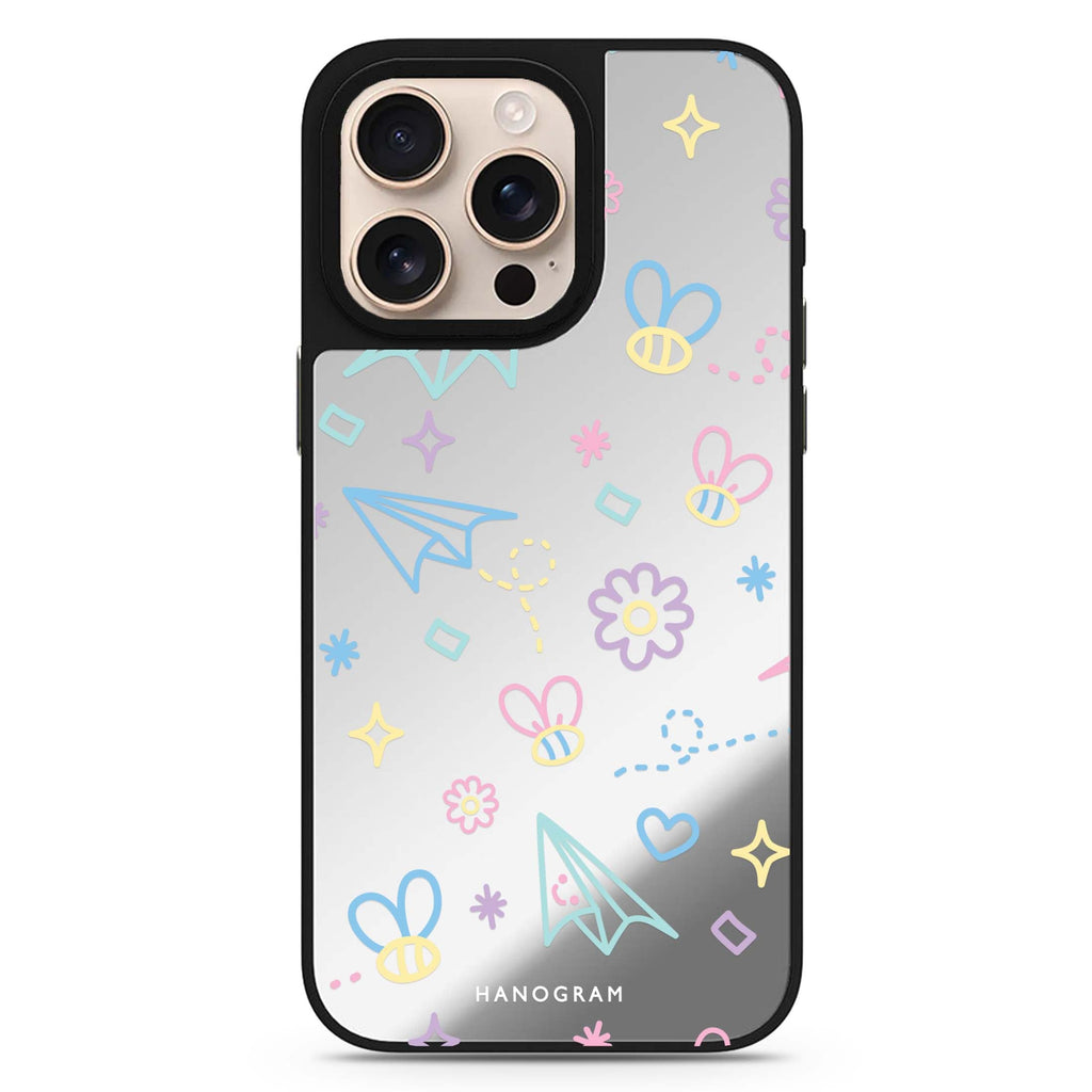 Playful Patterns abstract pattern iPhone 16/15/14 Pro Max & Pro mirror case