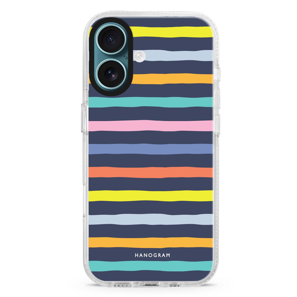 Rainbow Line MagSafe Compatible iPhone 16 Ultra Clear Case - Personalized and Stylish Protection