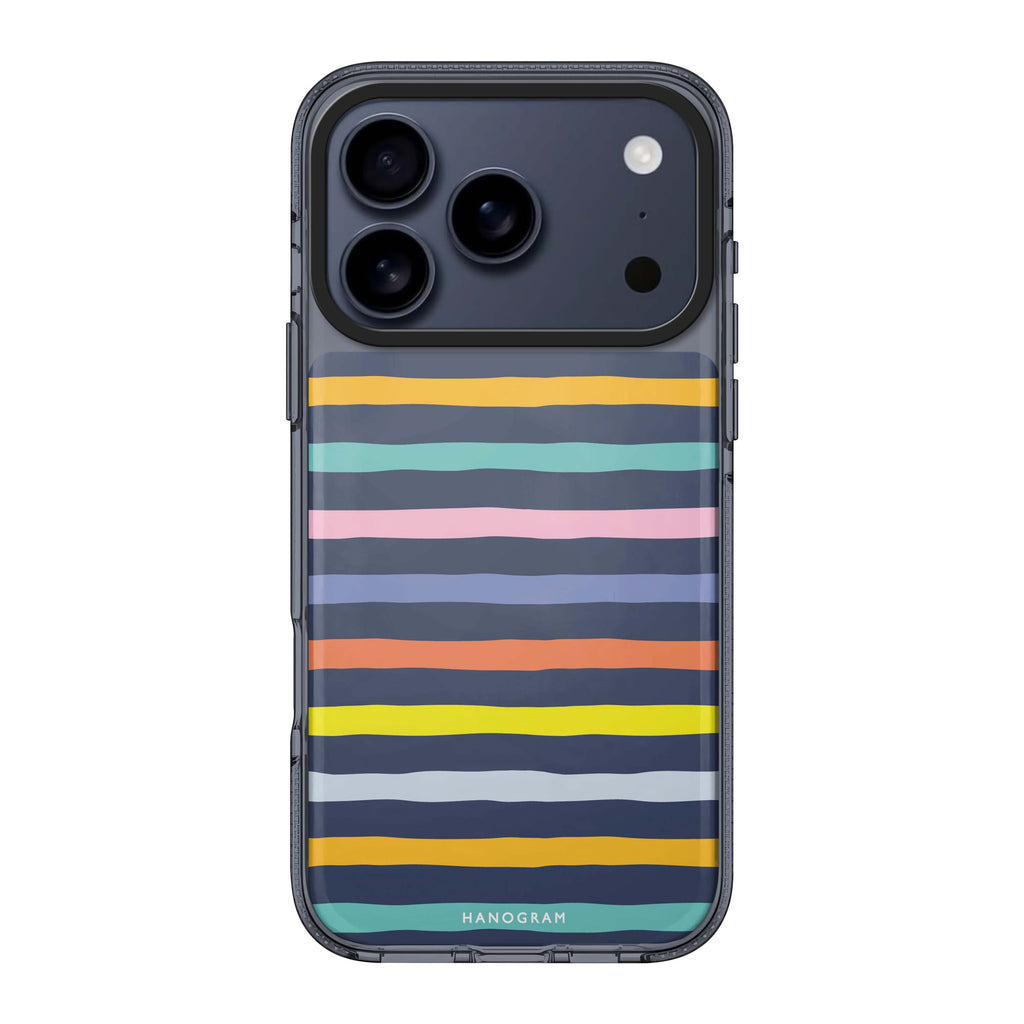 Rainbow Line multicolor graphic bright iPhone 17 Pro Max ultra clear case