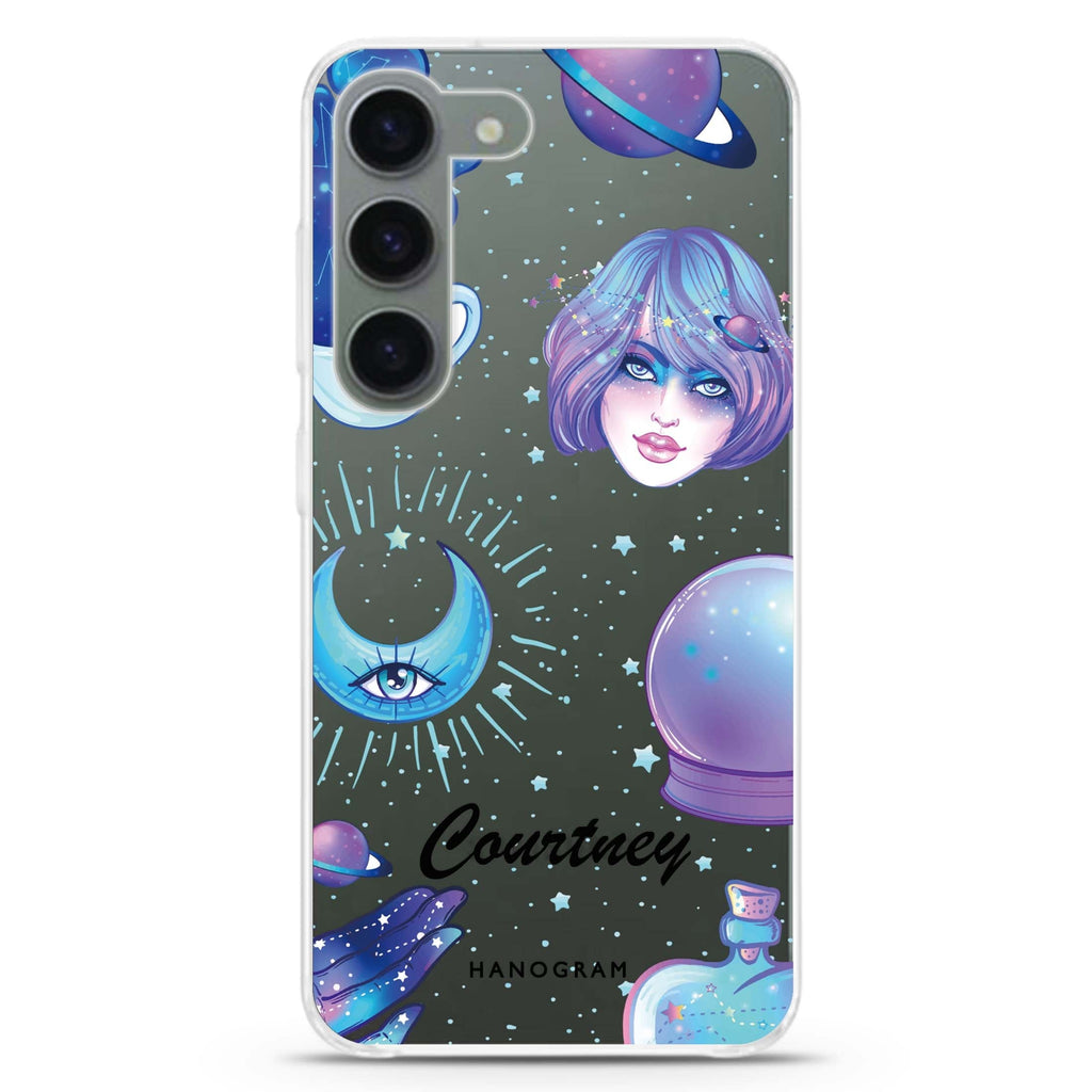 Nocturnal personalized ultra-clear case for Samsung Galaxy S23/S22, front view