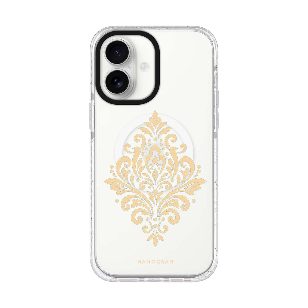Champagne Filigree Crest iPhone 17 Ultra Clear Case - product image 1