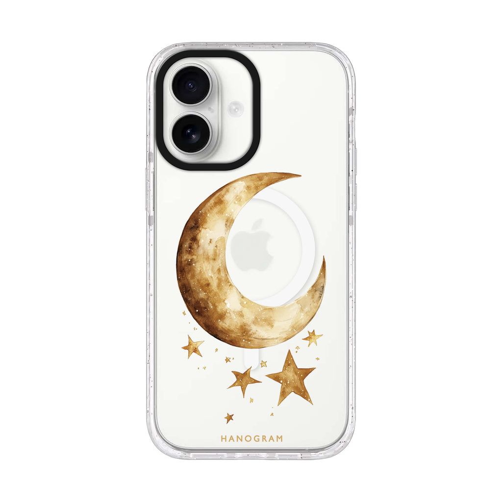 Moonlit Enchantment iPhone 17 ultra clear MagSafe case, front product view