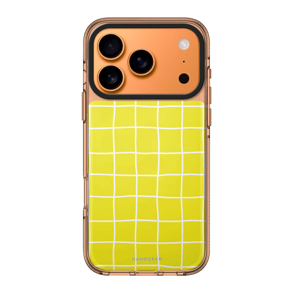 Yellow Checked Pattern yellow pattern iPhone 17 Pro Max ultra clear case