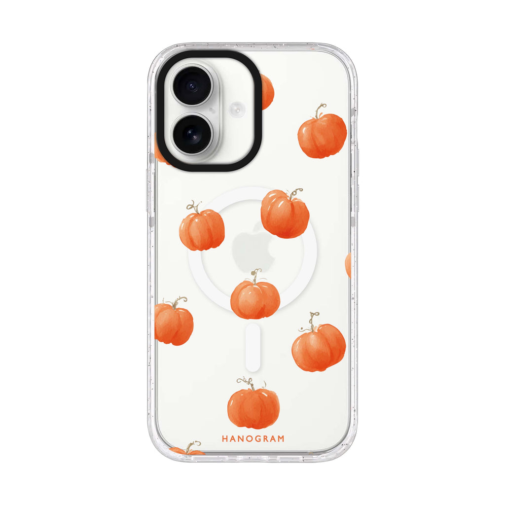 Pumpkin Patch Play iPhone 17 ultra clear MagSafe case, front product view