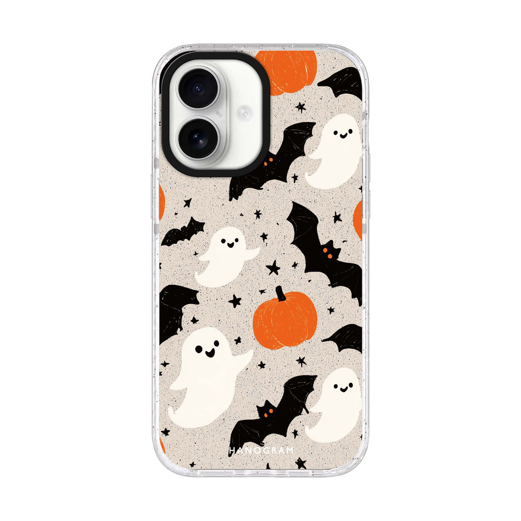 Pumpkin Patch Phantom iPhone 17 ultra clear MagSafe case, front product view