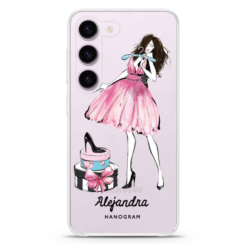 Fashion Party personalized ultra-clear case for Samsung Galaxy S23/S22, front view