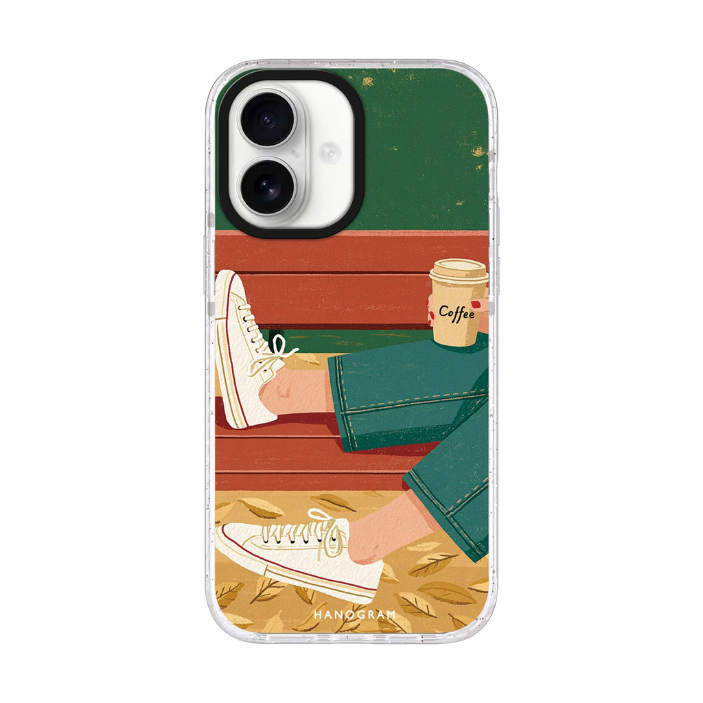 Coffee on the Autumn Bench iPhone 17 Ultra Clear Case - product image 1