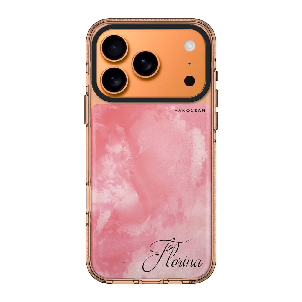 Red Colour Custom Name personalized name red typography iPhone 17 Pro Max ultra clear case