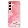 Red Colour Custom Name Samsung Galaxy Ultra Clear Case