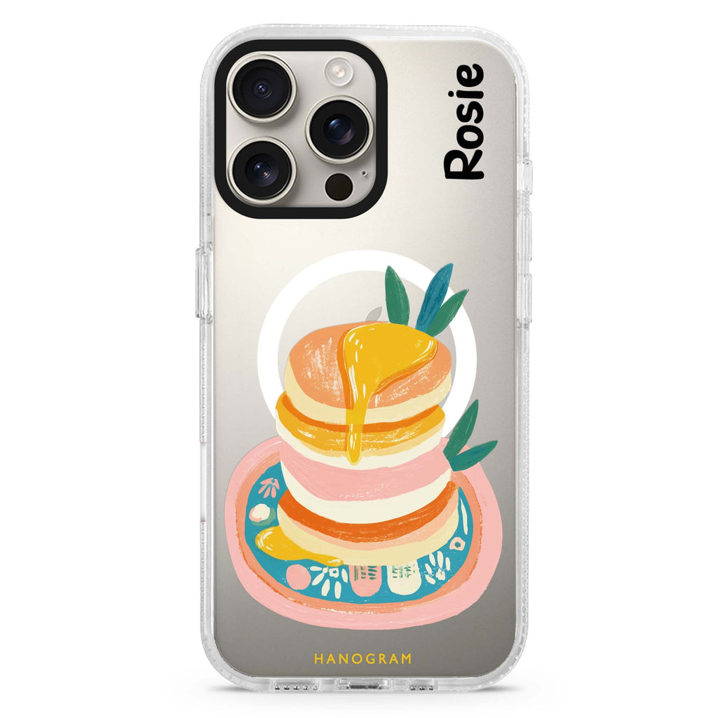 Blush Pancake Stack MagSafe Compatible Ultra Clear Case