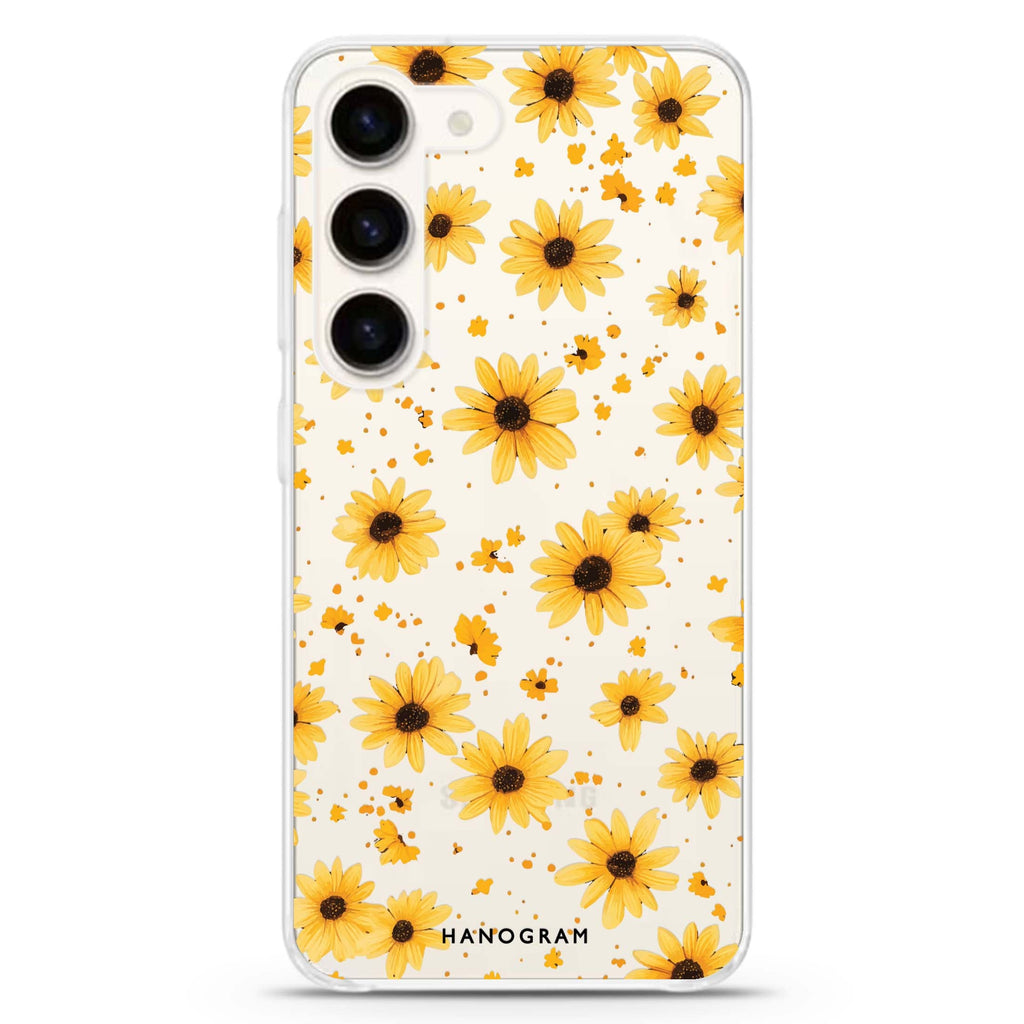 Golden Specks ultra-clear case for Samsung Galaxy S23/S22, front view