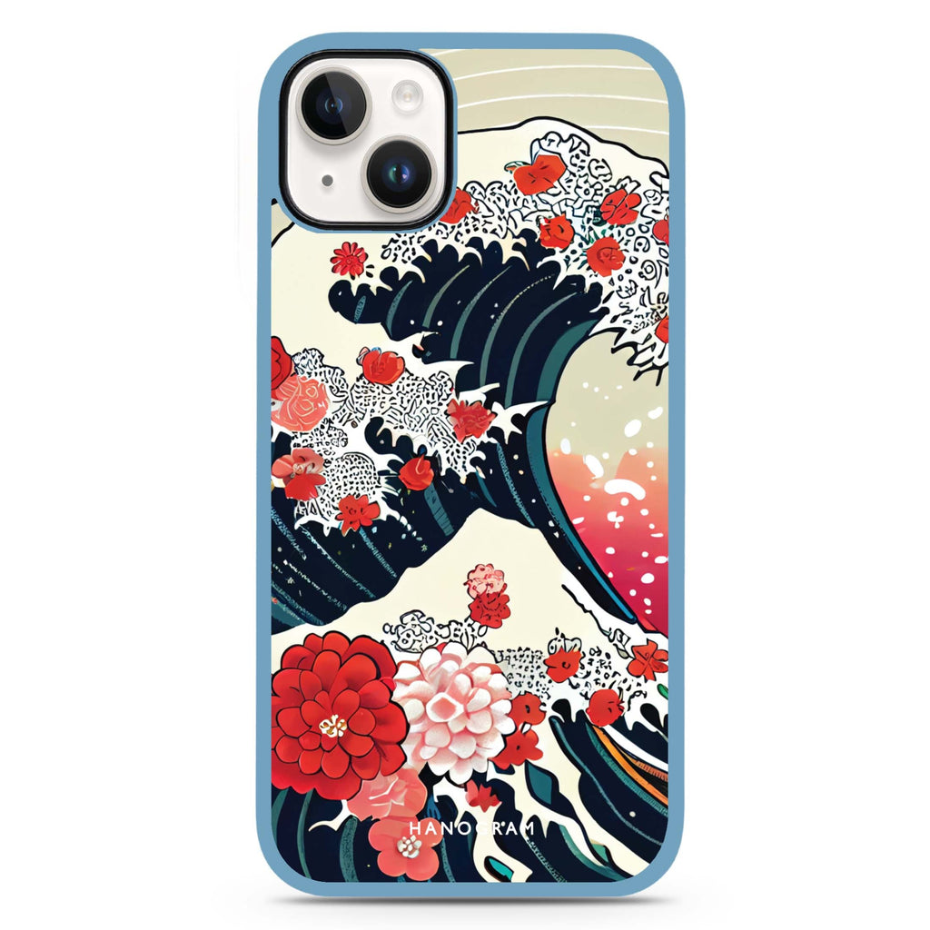 Waves & Flowers iPhone 15 Plus Impact Guard Bumper Case