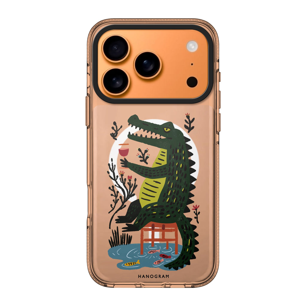 Crocodile in Still Life crocodile animal iPhone 17 Pro Max ultra clear case