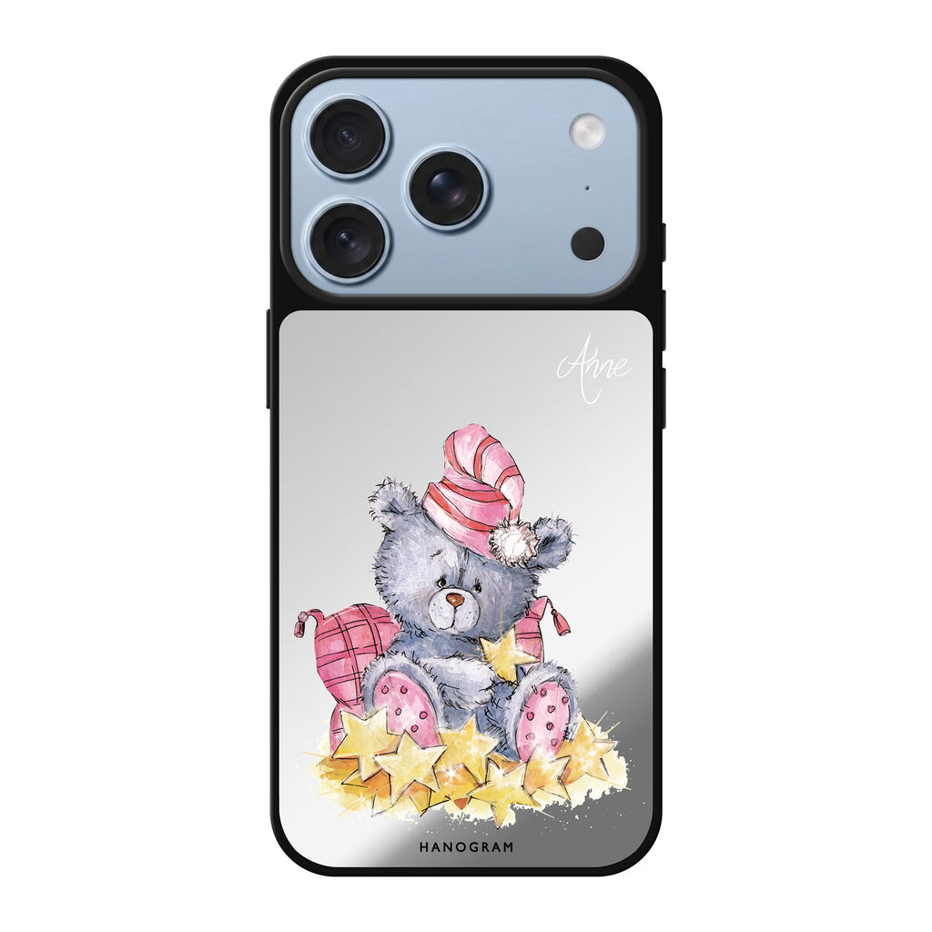 Star Bear personalized name bear star animal celestial iPhone 18 Pro Max mirror case