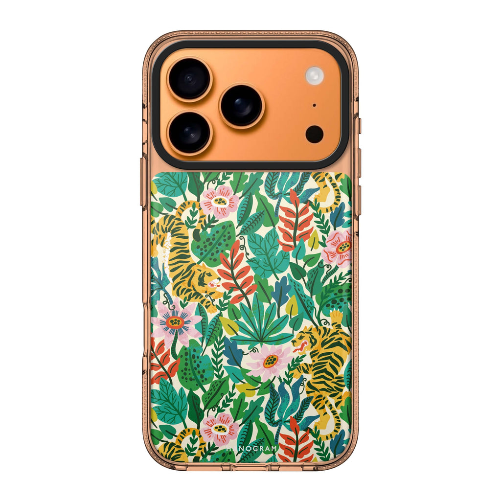 Tiger & Floral Style 1 flower tiger animal floral iPhone 17 Pro Max ultra clear case