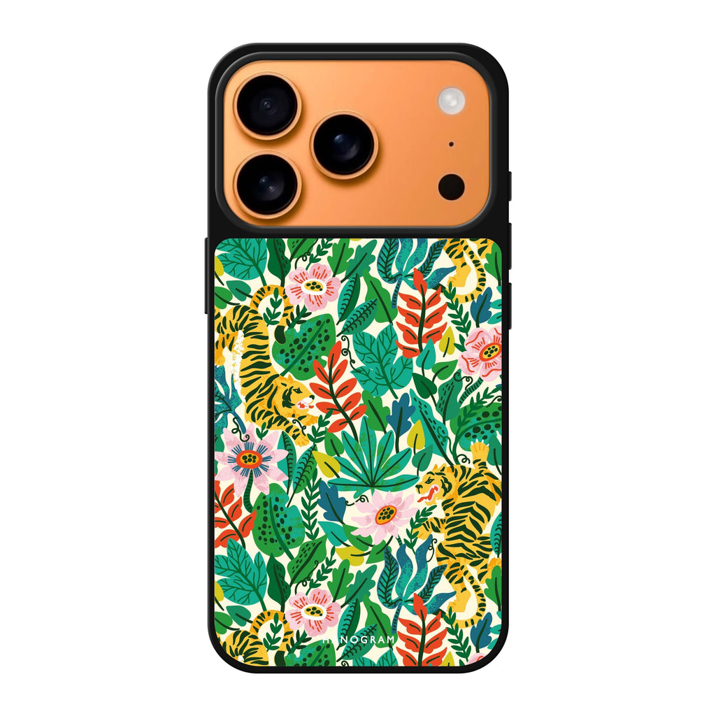 Tiger & Floral #1 spring flower tiger animal iPhone 17 Pro Max mirror case