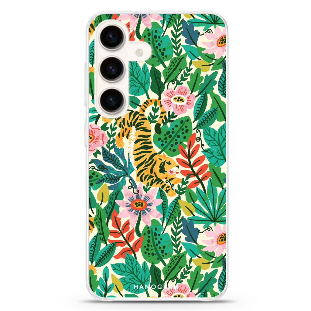 Tiger & Floral Samsung Galaxy Ultra Clear Case