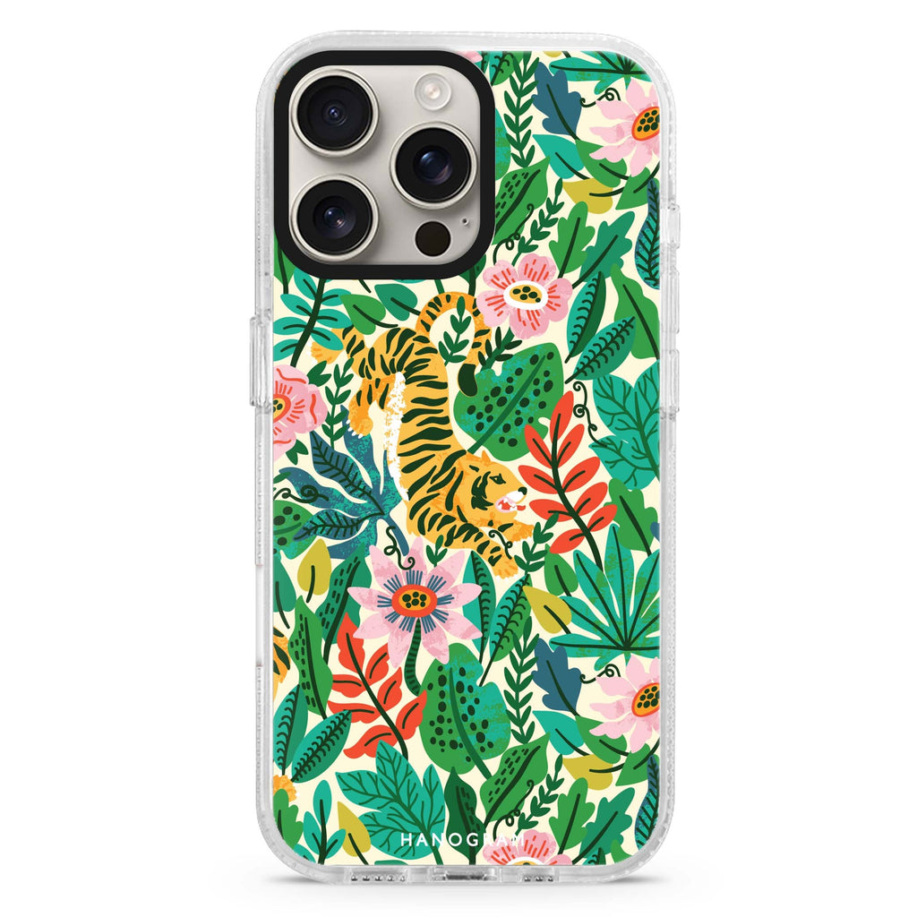 Tiger & Floral iPhone 16 Pro & 16 Pro Max Case - Personalized and Stylish Protection