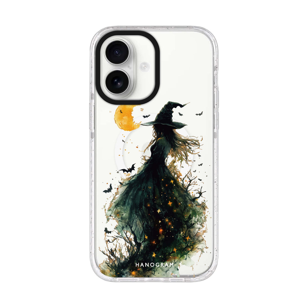 Starlit Witching Hour iPhone 17 ultra clear MagSafe case, front product view