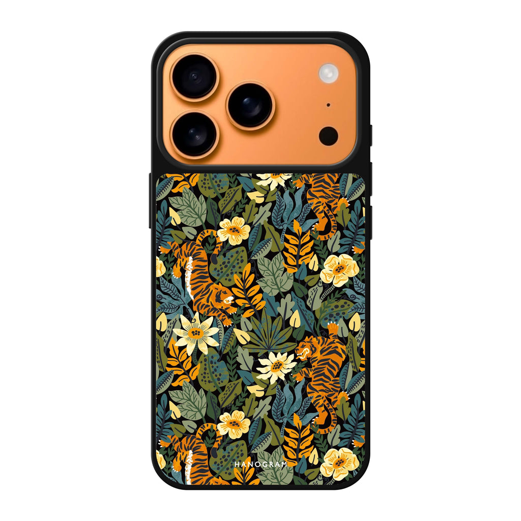 Tiger & Floral #2 spring flower tiger animal iPhone 17 Pro Max mirror case