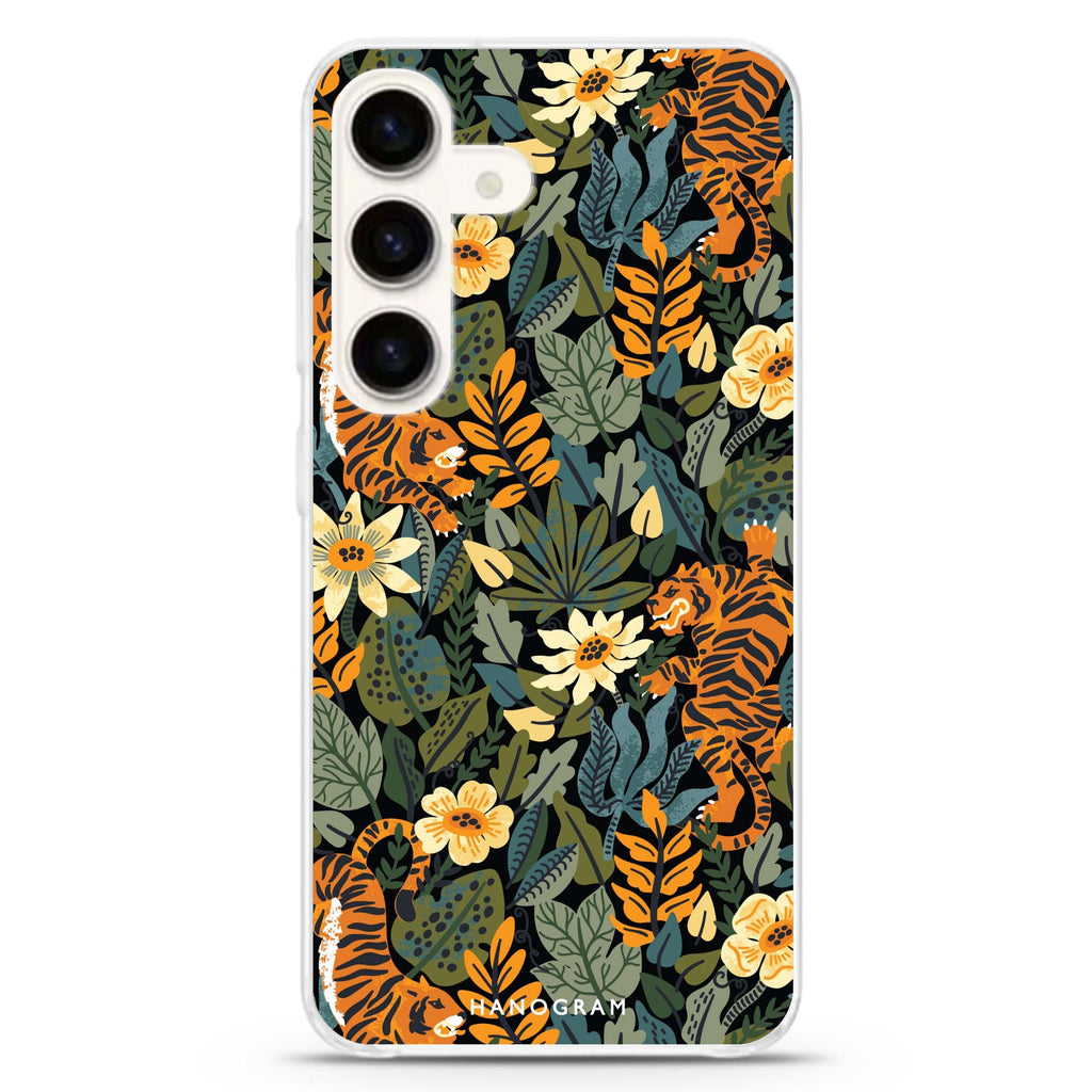Tiger & Floral Samsung Galaxy Ultra Clear Case