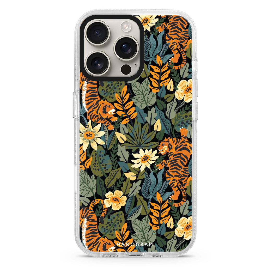 Tiger & Floral iPhone 16 Pro & 16 Pro Max Case - Personalized and Stylish Protection