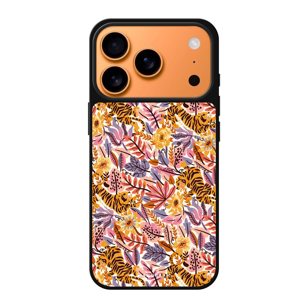 Tiger & Floral #3 spring flower tiger animal iPhone 17 Pro Max mirror case