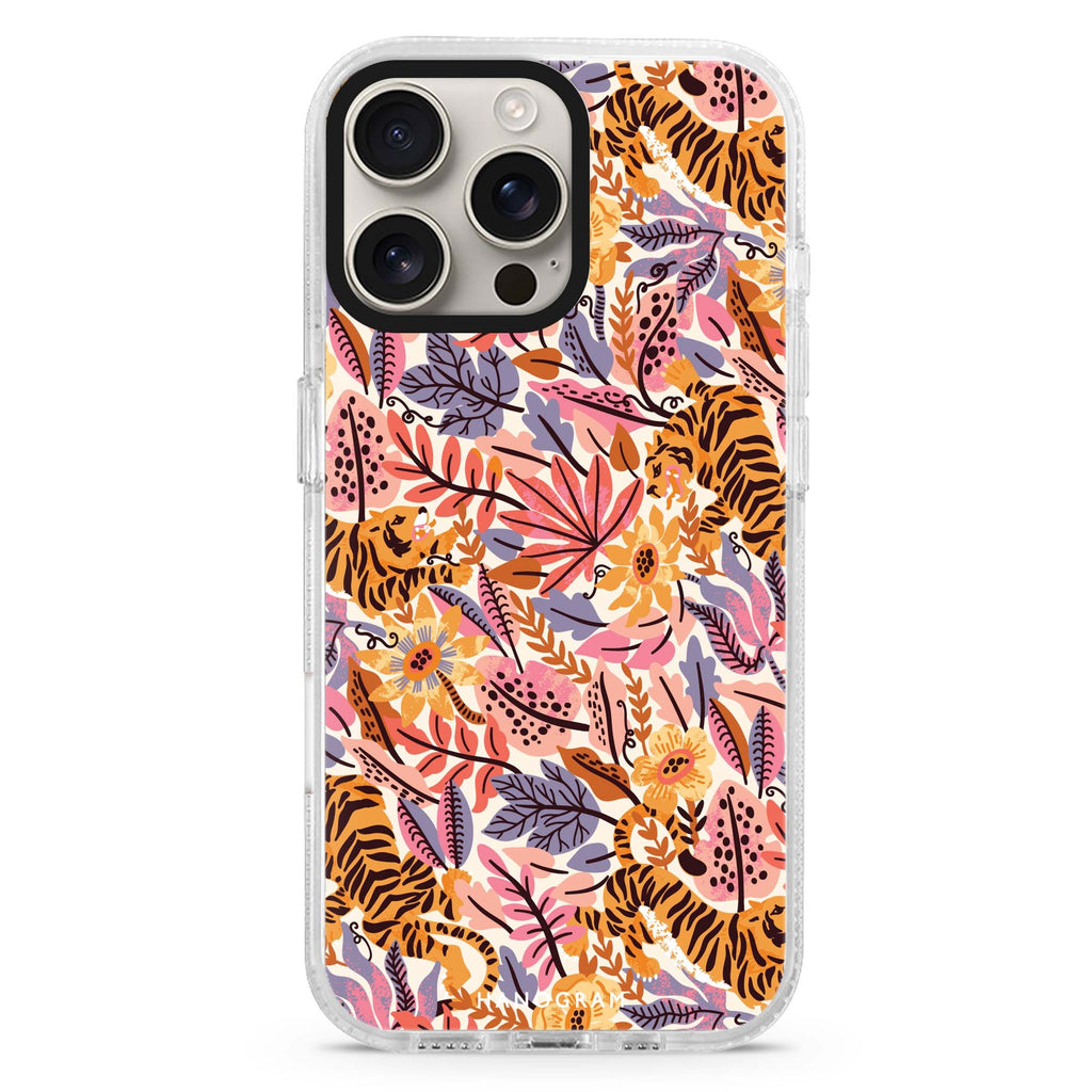 Tiger & Floral iPhone 16 Pro & 16 Pro Max Case - Personalized and Stylish Protection