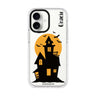 Moonlit Haunted House personalized name iPhone 17 ultra clear MagSafe case, front product view